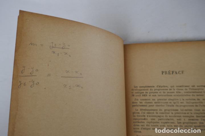 Libros antiguos: Pierre Chenevier. Cours dalg&egrave;bre - classes de math&eacute;matiques (en franc&eacute;s) 1931 - Foto 7