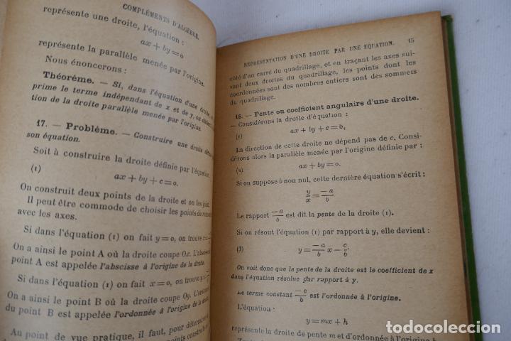 Libros antiguos: Pierre Chenevier. Cours dalg&egrave;bre - classes de math&eacute;matiques (en franc&eacute;s) 1931 - Foto 9