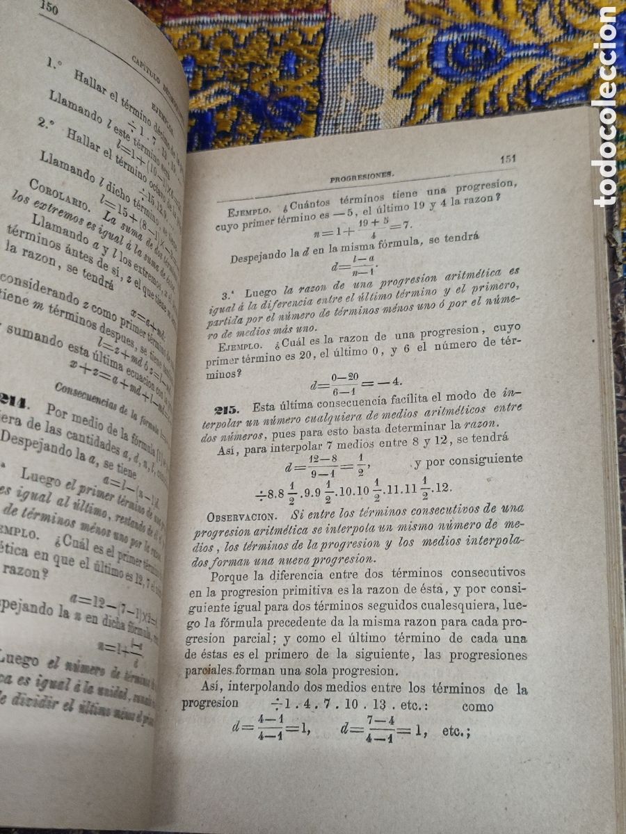 Libros antiguos: Elementos de Matem&aacute;ticas 1884 Joaqu&iacute;n Fernandez - Foto 4