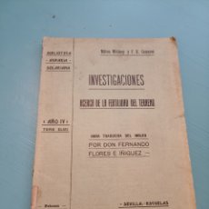 Libros antiguos: INVESTIGACIONES ACERCA DE LA FERTILIDAD DEL TERRENO. M.WHITNEY Y F.K. CAMERON. FEBRERO 1907. Lote 400384819