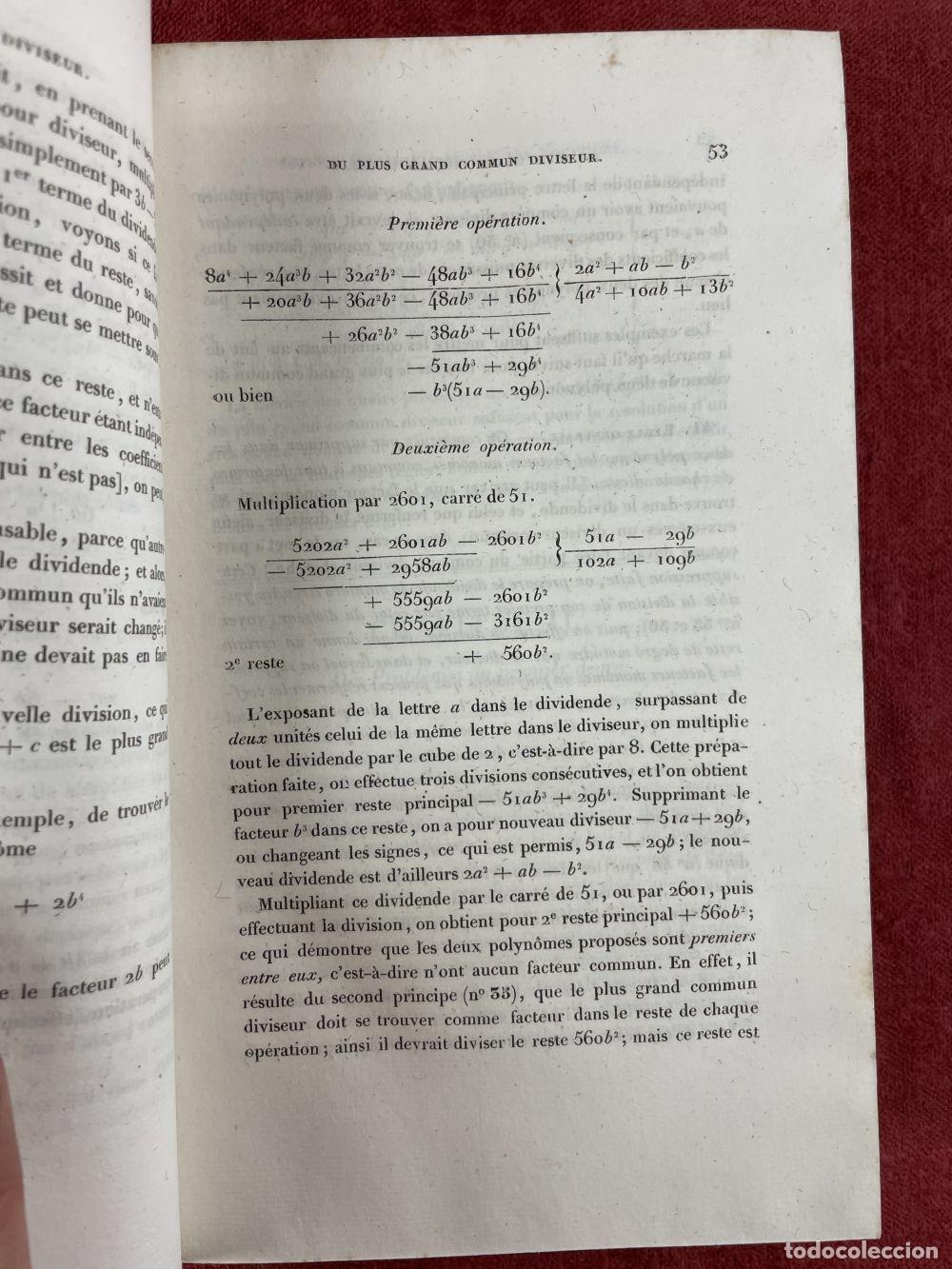 Libros antiguos: ELEMENTOS DE ALGEBRA. M BOUDON. 9A EDICION. PARIS. 1843 - Foto 5