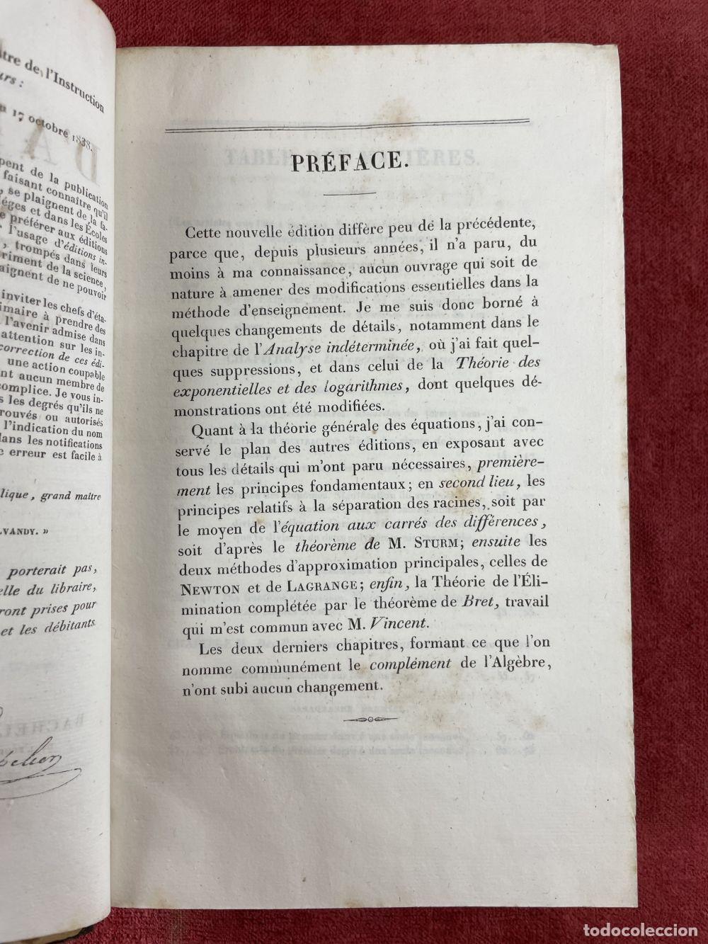 Libros antiguos: ELEMENTOS DE ALGEBRA. M BOUDON. 9A EDICION. PARIS. 1843 - Foto 19