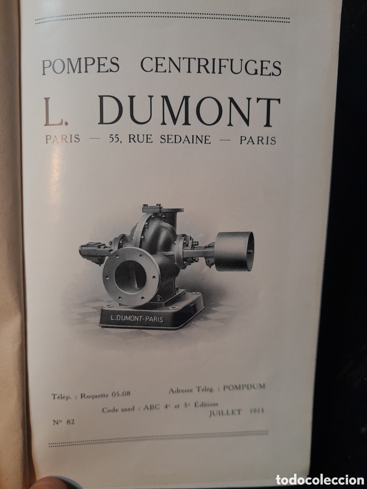 Libros antiguos: Pompes centrifuges l. Dumont 1913 - Foto 2