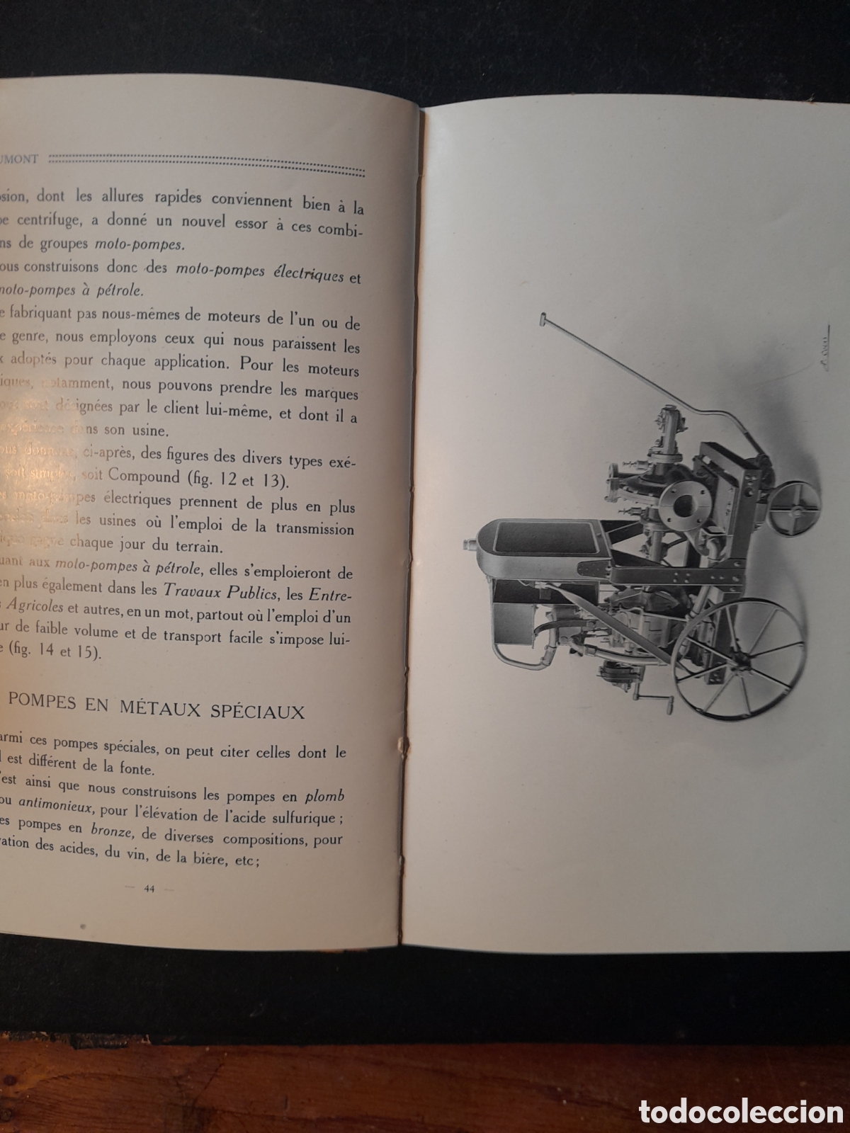 Libros antiguos: Pompes centrifuges l. Dumont 1913 - Foto 3