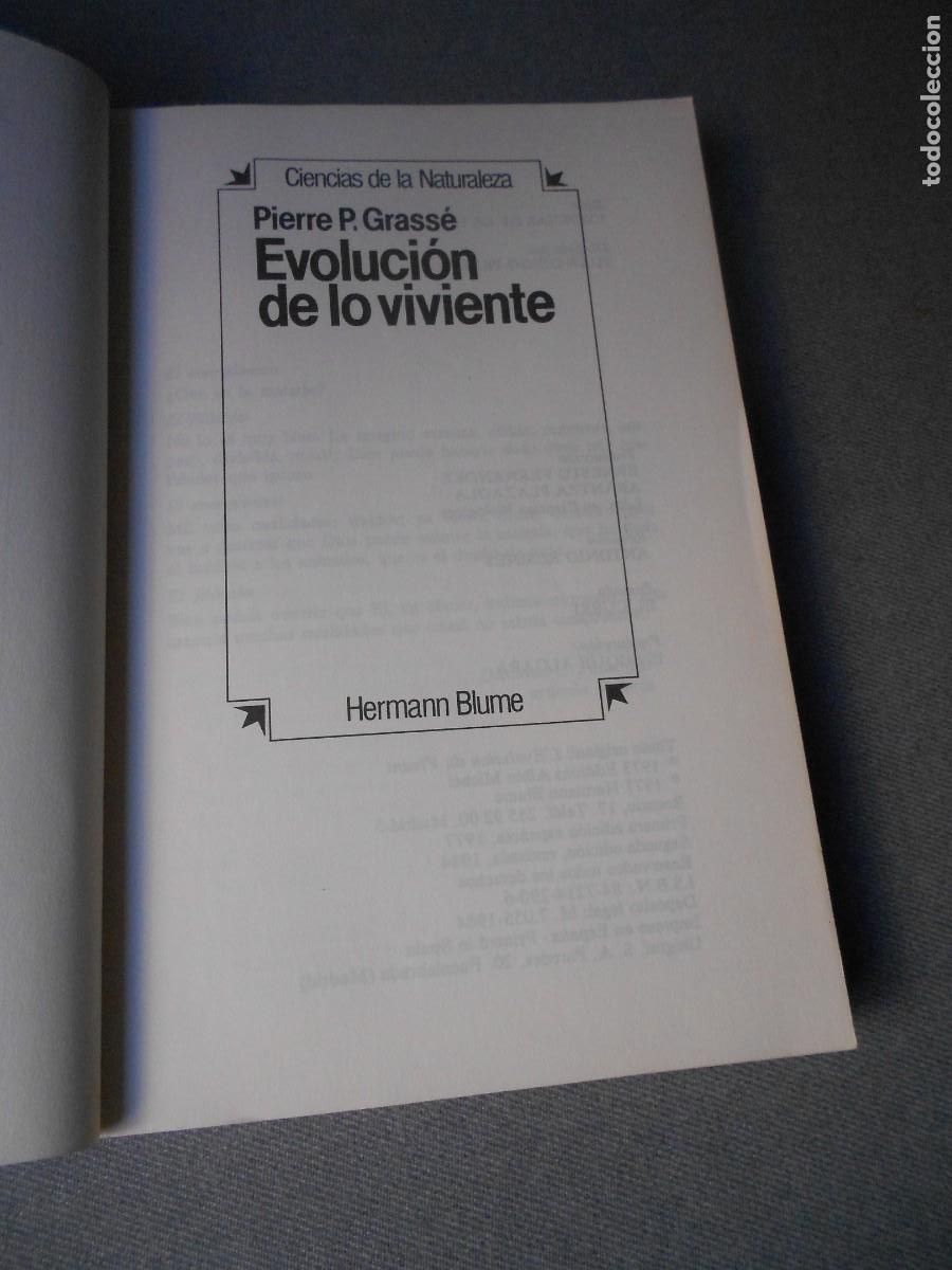 Libros antiguos: EVOLUCION DE LO VIVIENTE - Foto 2
