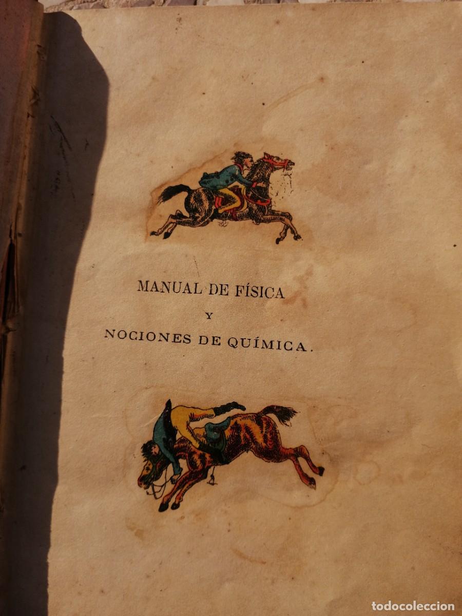 Libri antichi: Manual de f&iacute;sica nociones de qu&iacute;mica. Don Manuel Fern&aacute;ndez de figares, 1875