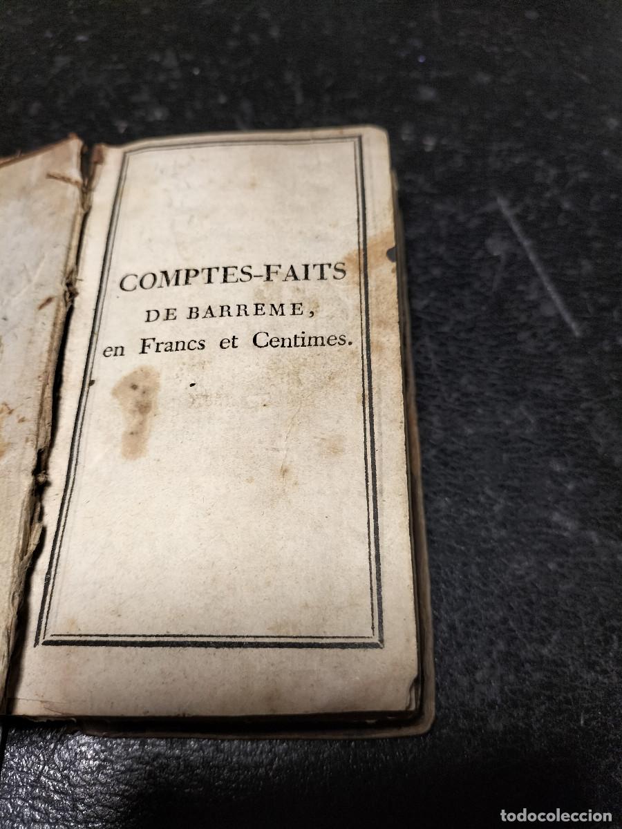 Libros antiguos: CONTES-FAITS DE BARREME, en Francs et Centimes, Lyon, 1818. - Foto 3