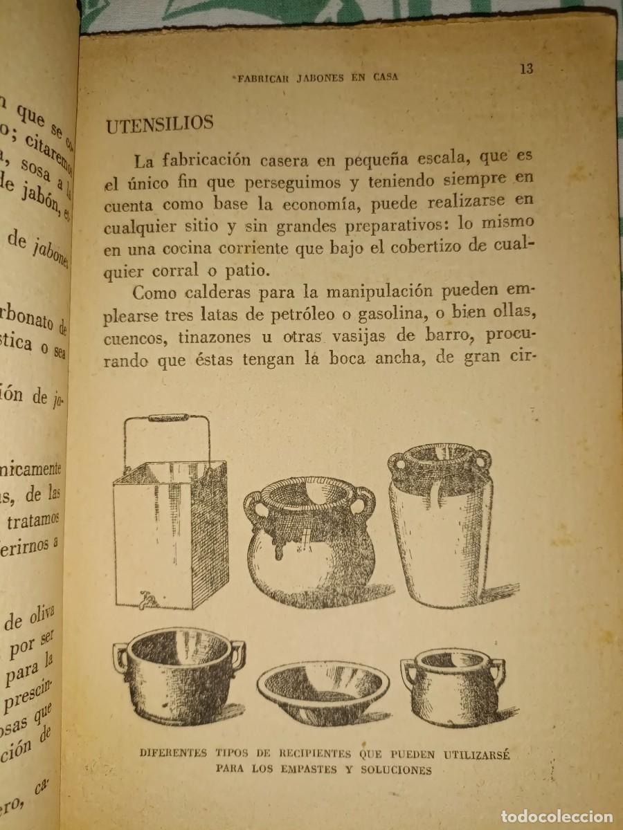 Libros antiguos: 25 Formulas sencillas para Fabricar JABONES - Foto 4