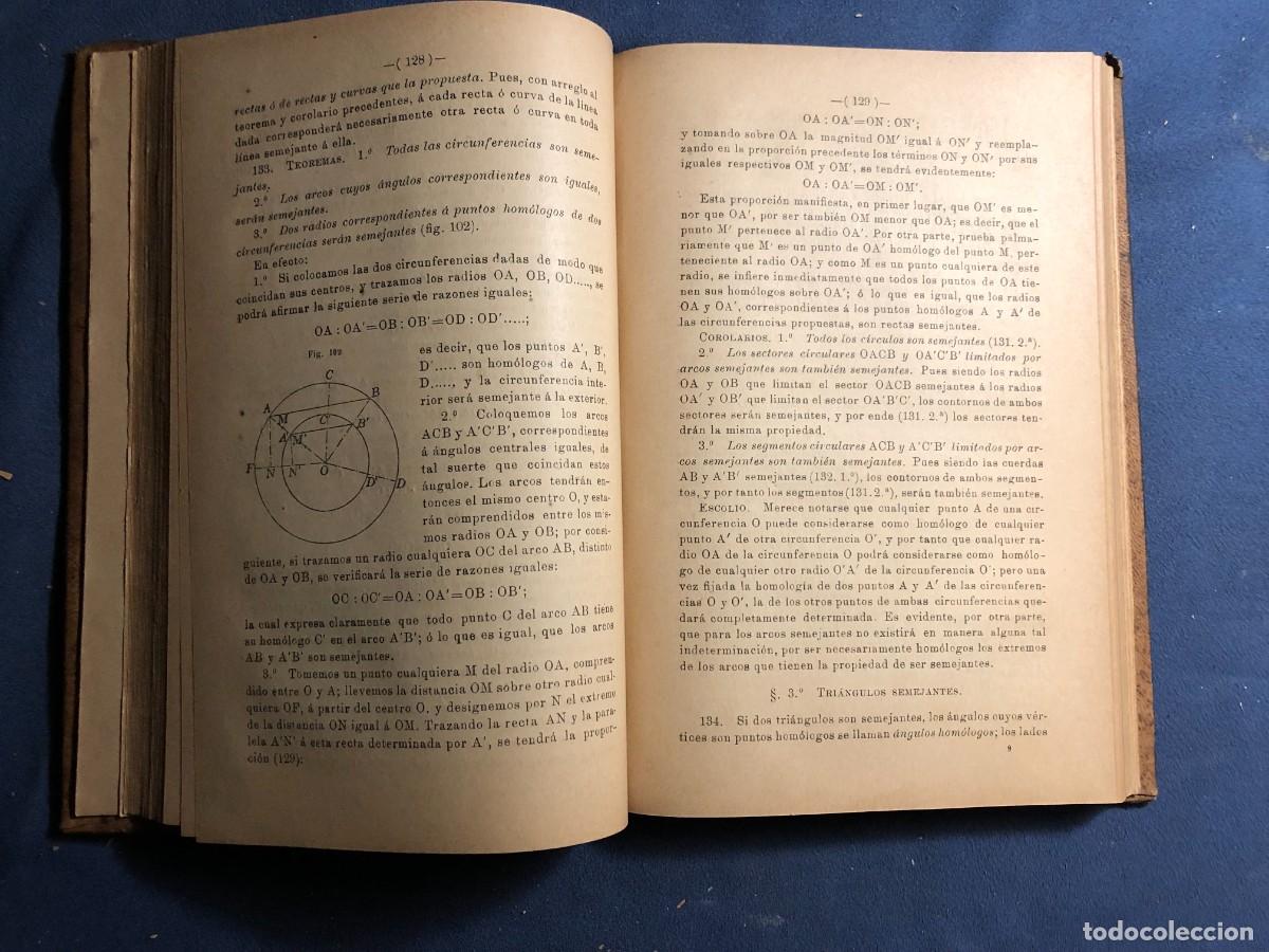 Libros antiguos: GIMENEZ DE CASTRO: - COMPENDIO DE GEOMETRIA Y TRIGONOMETRIA RECTILINEA - (1891) - Foto 3