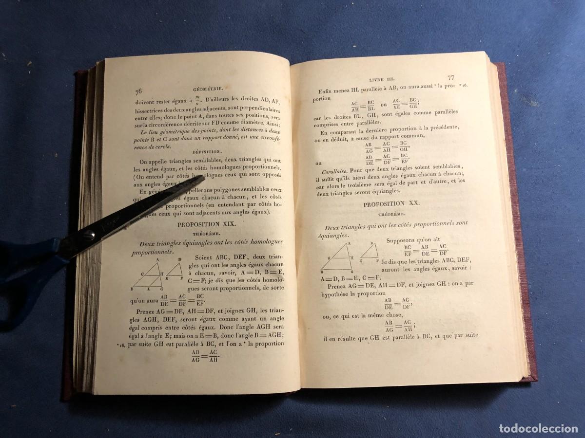 Libros antiguos: A.M. LEGENDRE: - ELEMENTS DE GEOMETRIE (AVEC ADDITIONS) - (PARIS,1863) - Foto 3