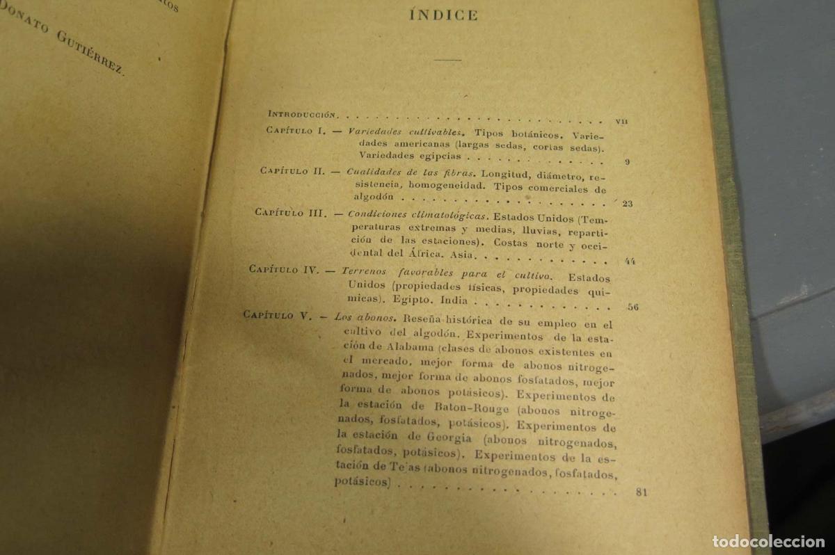 Libros antiguos: EL CULTIVO DEL ALGODON. C. Farmer. 1904 - Foto 2