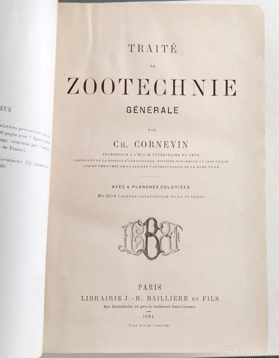 Libros antiguos: TRAITE DE ZOOTECHNIE. CORVENIN, CH. - Foto 2