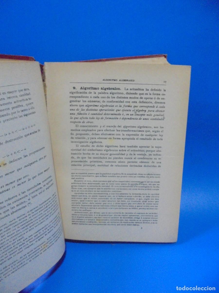 Libros antiguos: ALGEBRA. IGNACIO SALINAS Y ANGULO Y MANUEL BENITEZ Y PARODI. 1946. PAGS : 772. - Foto 3