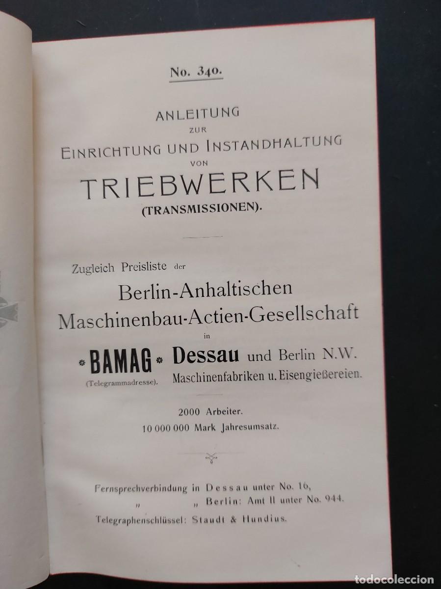 Libros antiguos: Triebwerke ( transmissionem)- George Merck -1903 - Foto 6