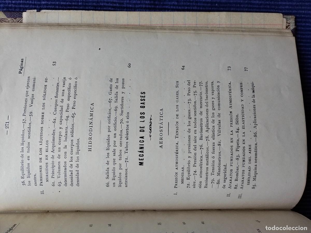 Libros antiguos: Elementos de f&iacute;sica La Coru&ntilde;a - Foto 6