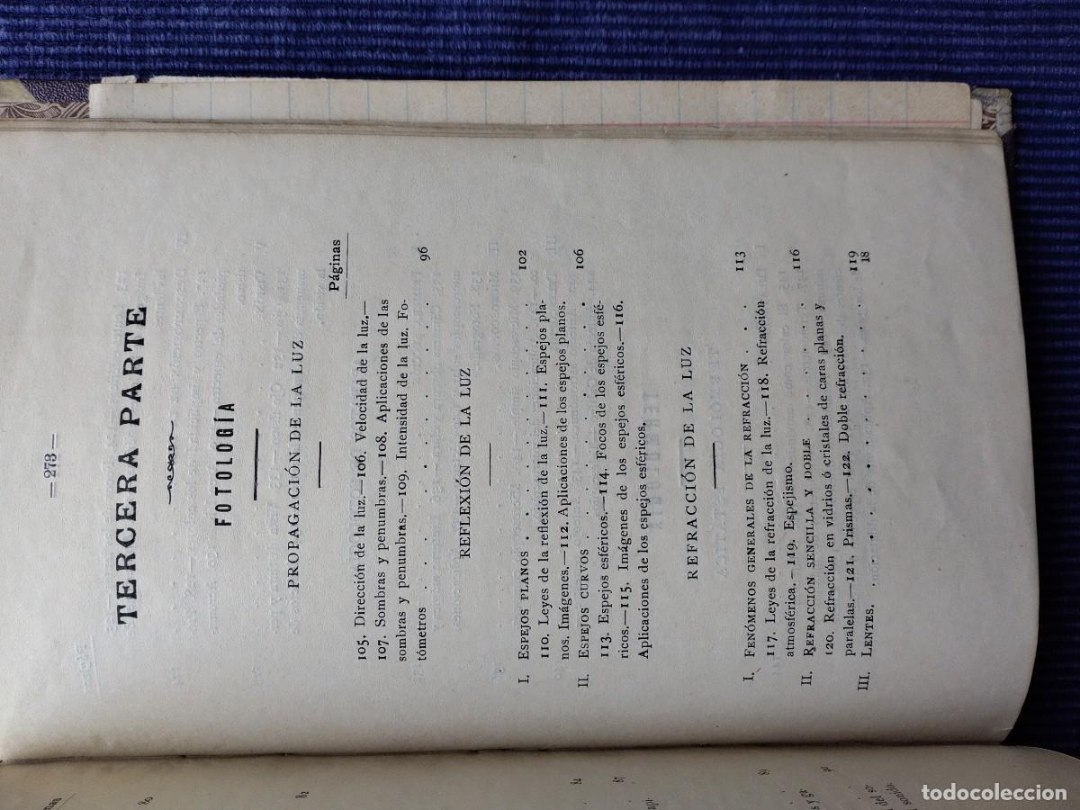 Libros antiguos: Elementos de f&iacute;sica La Coru&ntilde;a - Foto 8