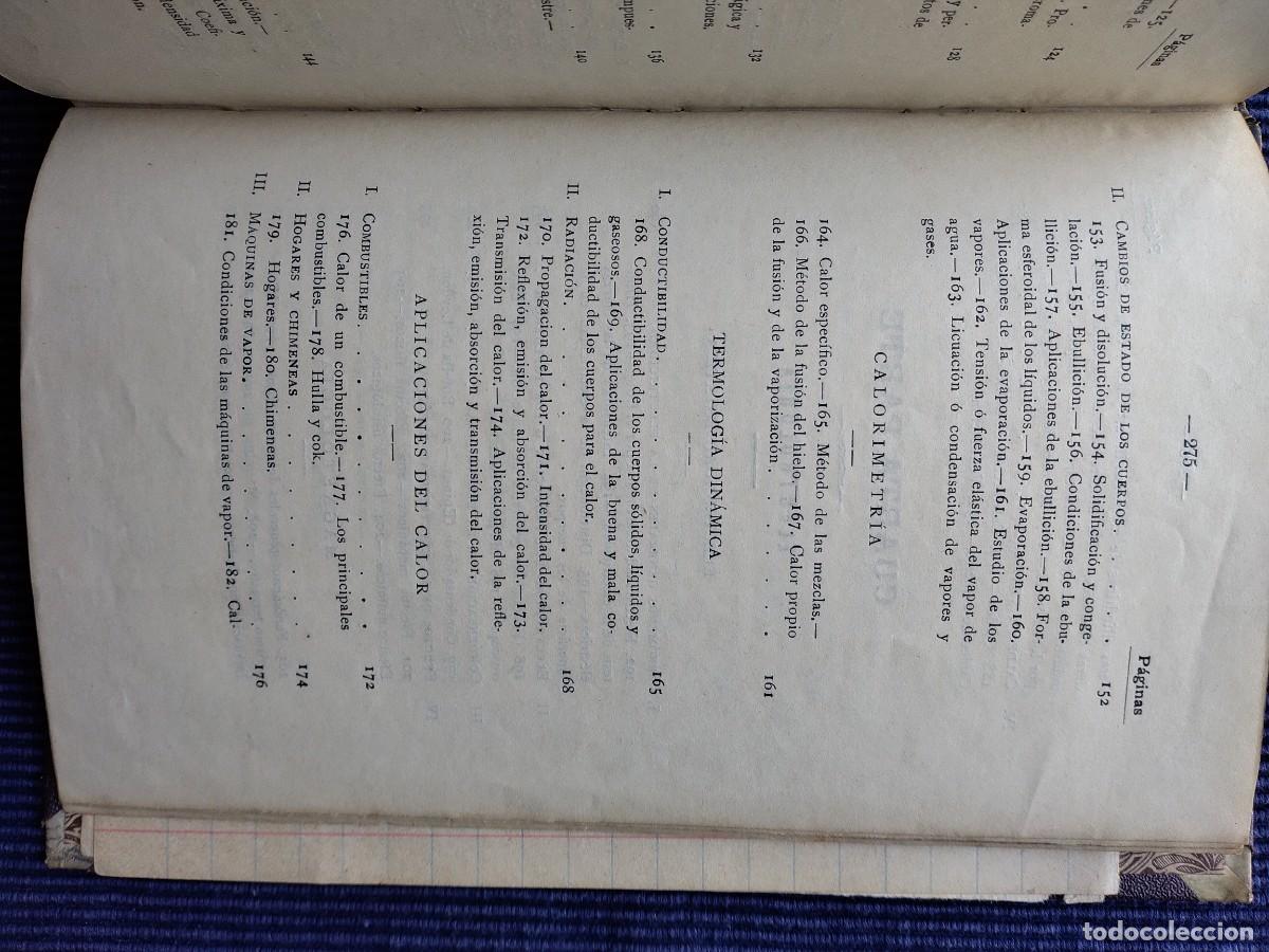 Libros antiguos: Elementos de f&iacute;sica La Coru&ntilde;a - Foto 10