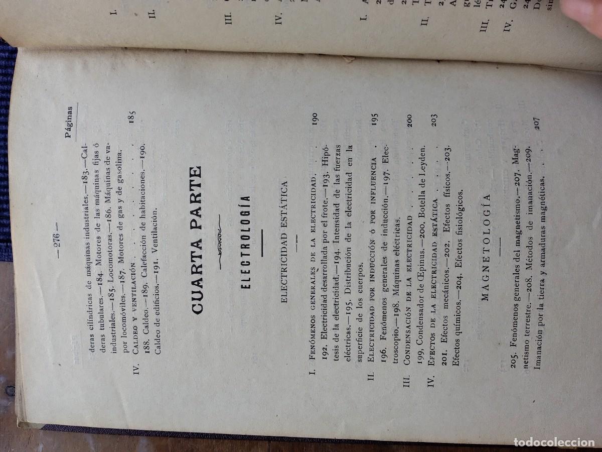 Libros antiguos: Elementos de f&iacute;sica La Coru&ntilde;a - Foto 11