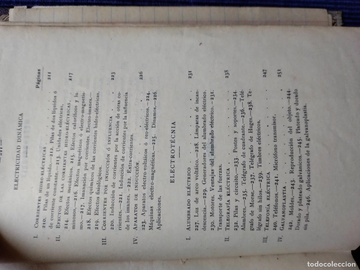Libros antiguos: Elementos de f&iacute;sica La Coru&ntilde;a - Foto 12