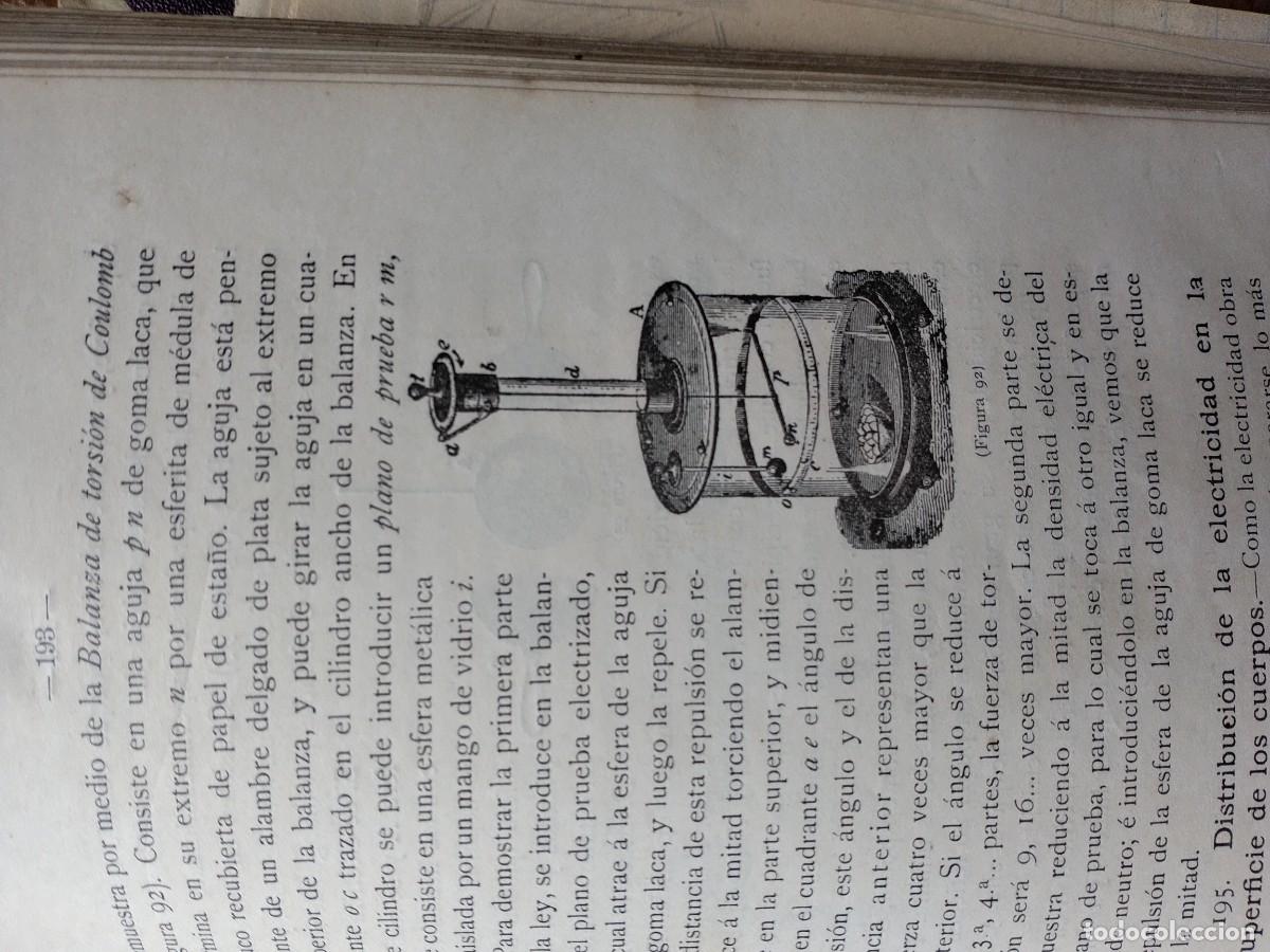 Libros antiguos: Elementos de f&iacute;sica La Coru&ntilde;a - Foto 16
