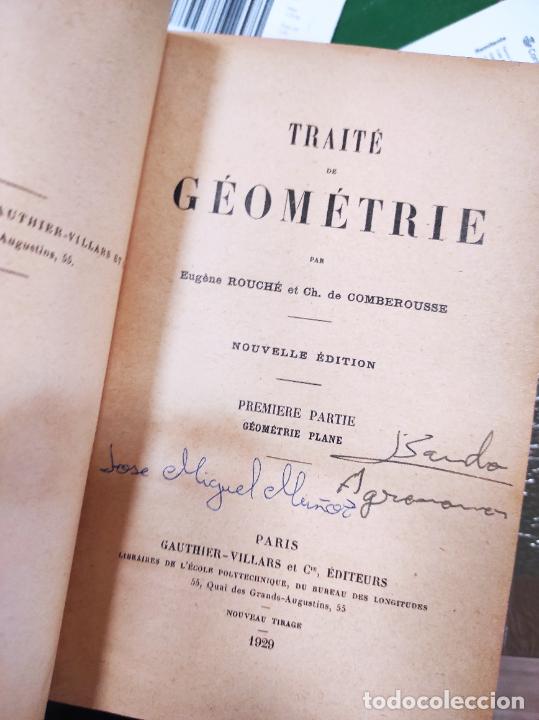 Libros antiguos: Trait&eacute; de G&eacute;om&eacute;trie. ROUCHE. COMBEROUSSE. 2 TOMOS - Foto 2