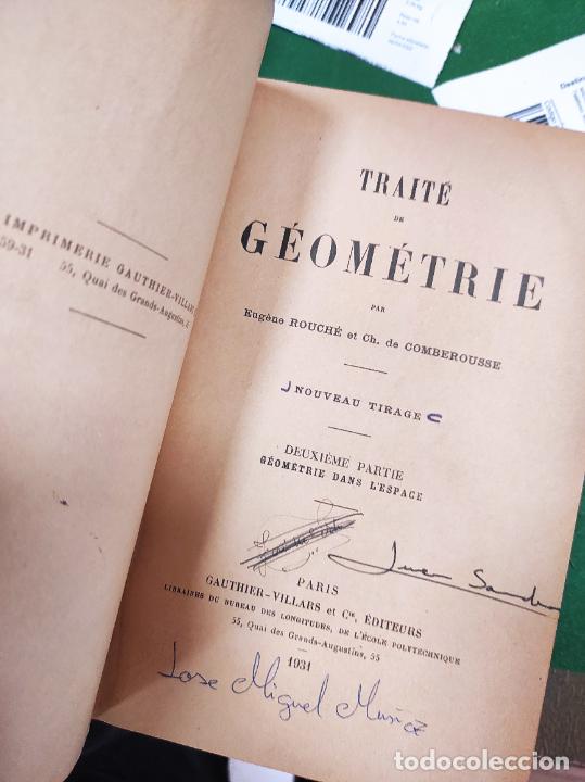 Libros antiguos: Trait&eacute; de G&eacute;om&eacute;trie. ROUCHE. COMBEROUSSE. 2 TOMOS - Foto 3