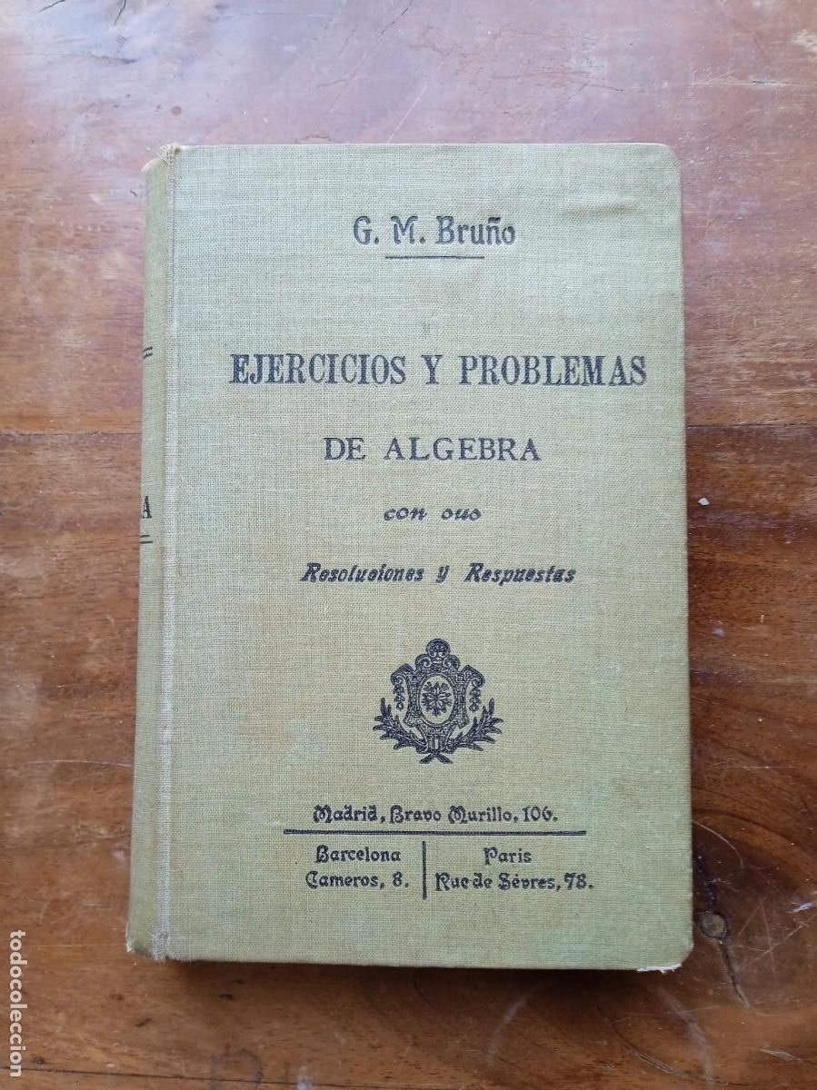 Libros antiguos: Ejercicios y problemas de &aacute;lgebra Bru&ntilde;o 1918 - Foto 1