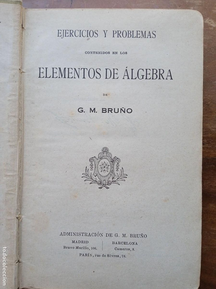 Libros antiguos: Ejercicios y problemas de &aacute;lgebra Bru&ntilde;o 1918 - Foto 2