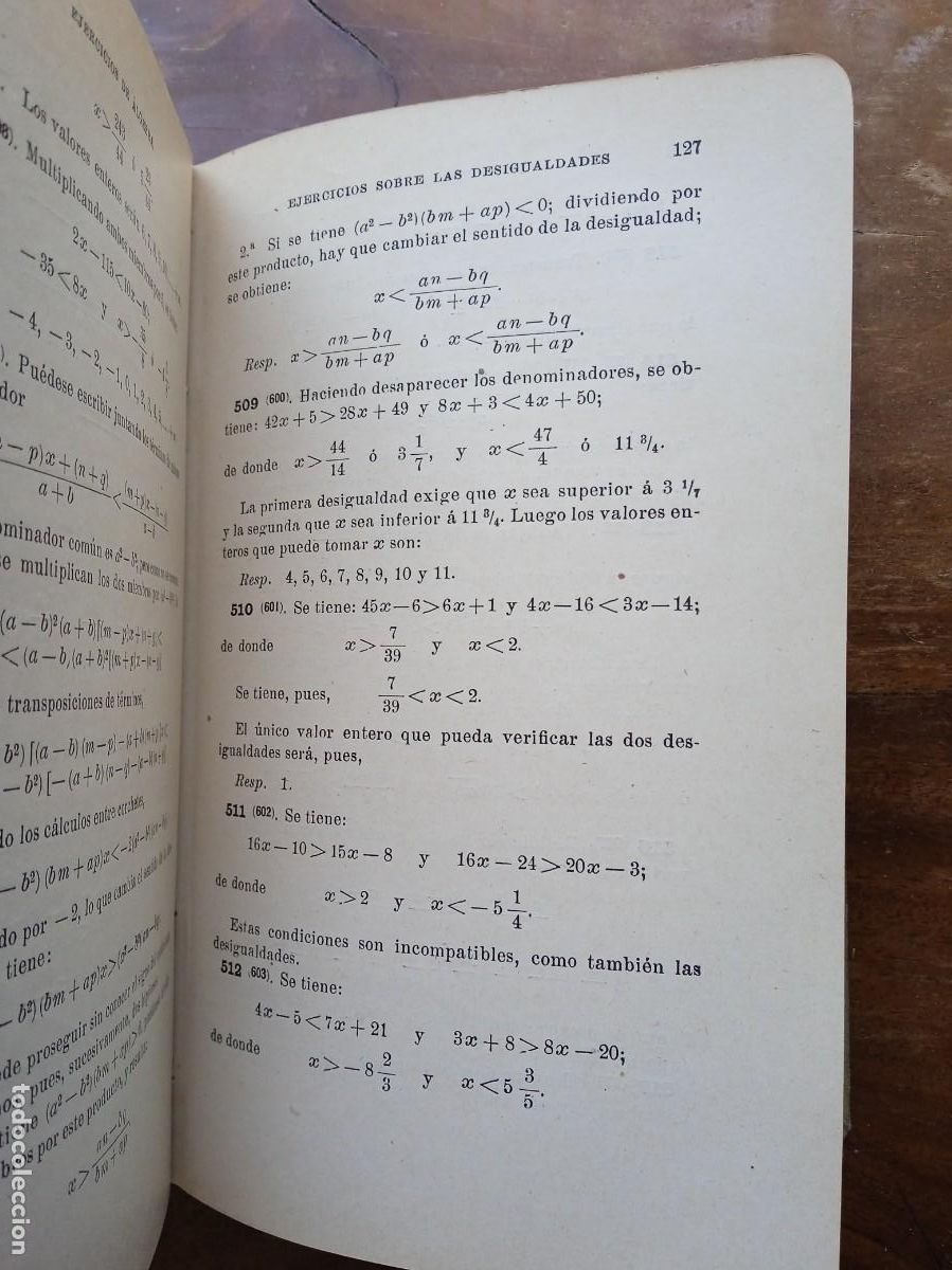 Libros antiguos: Ejercicios y problemas de &aacute;lgebra Bru&ntilde;o 1918 - Foto 4