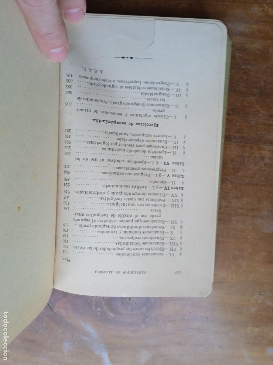 Libros antiguos: Ejercicios y problemas de &aacute;lgebra Bru&ntilde;o 1918 - Foto 6