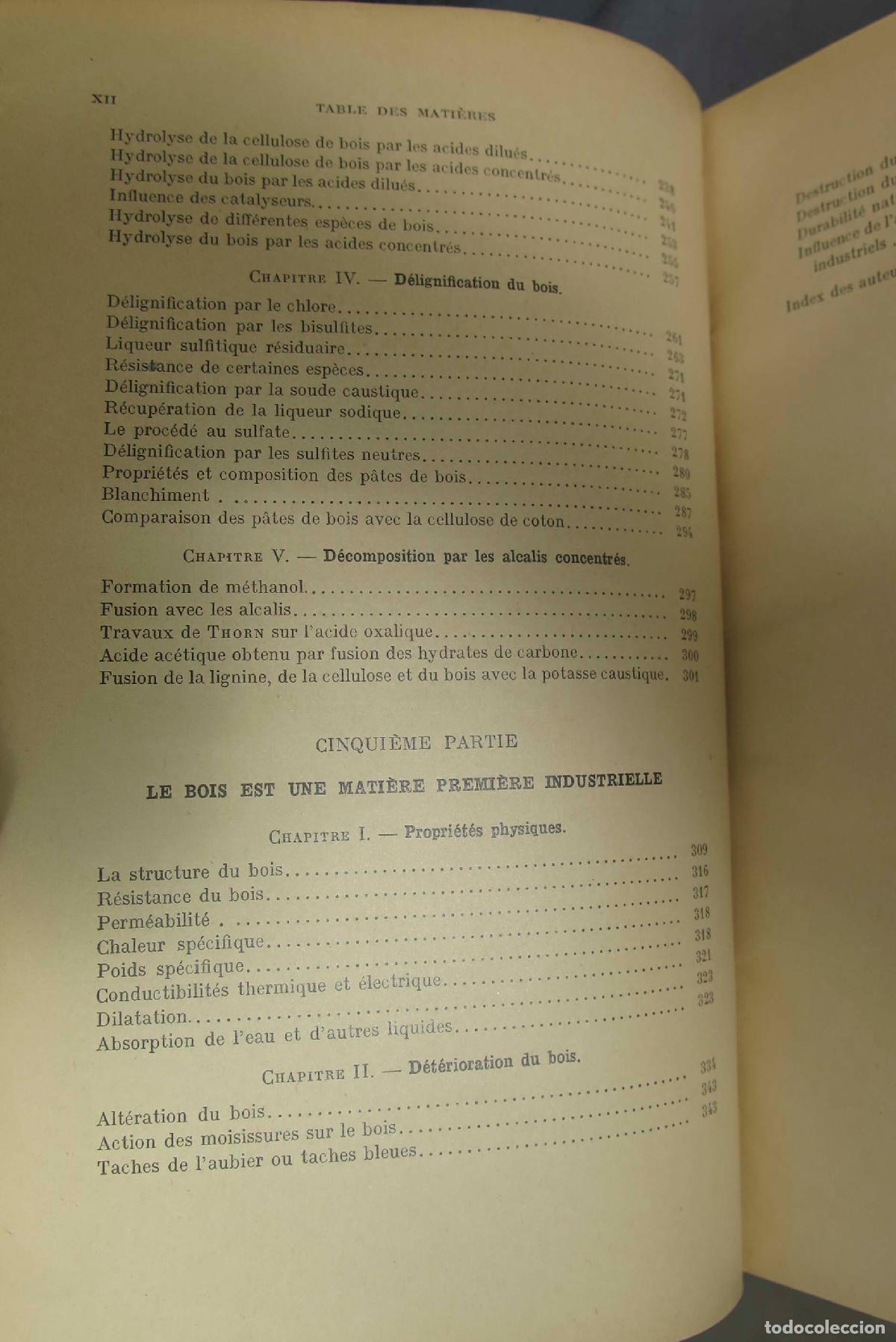 Libros antiguos: LA CHIMIE DU BOIS. HAWLEY. 1931 - Foto 4