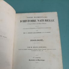 Libros antiguos: COURS ELEMENTAIRE D'HISTOIRE NATURALLE. ZOOLOGIE. PARIS
