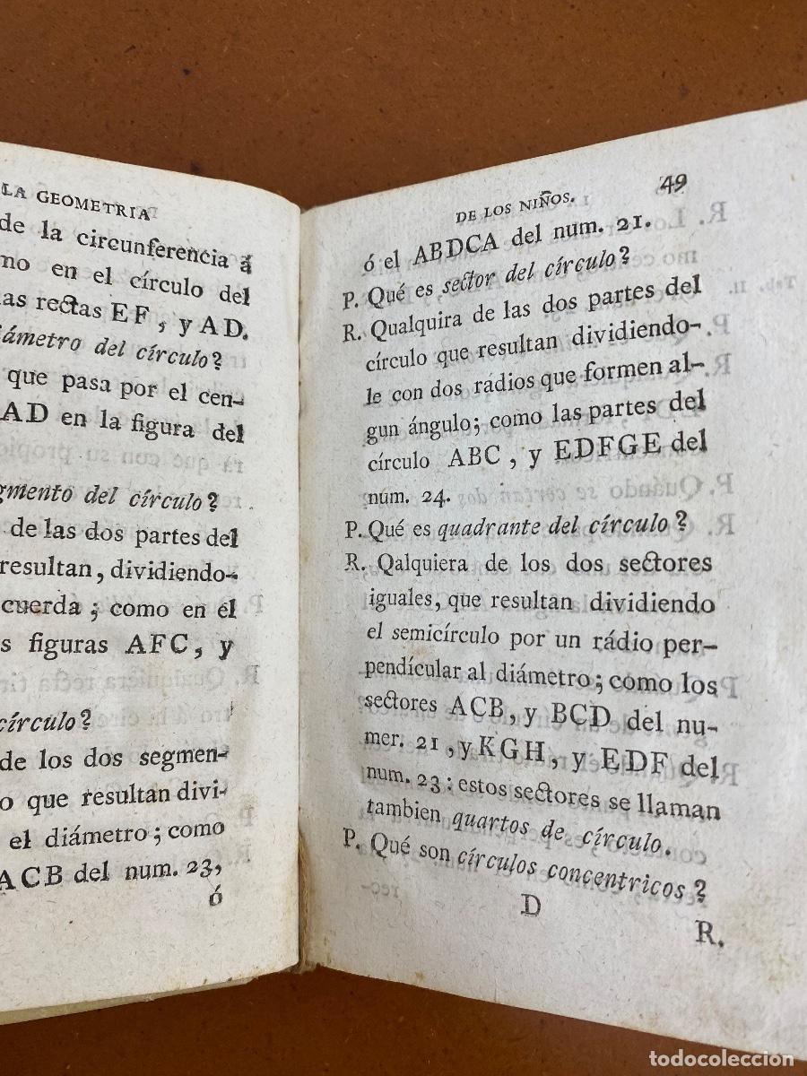 Libros antiguos: Geometr&iacute;a de los ni&ntilde;os. 1784. - Foto 3