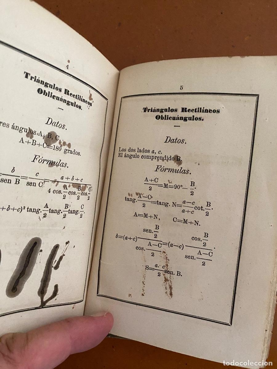 Libros antiguos: Tablas de logaritmos y f&oacute;rmulas de geometr&iacute;a. 1871. Nicol&aacute;s Arias. - Foto 2