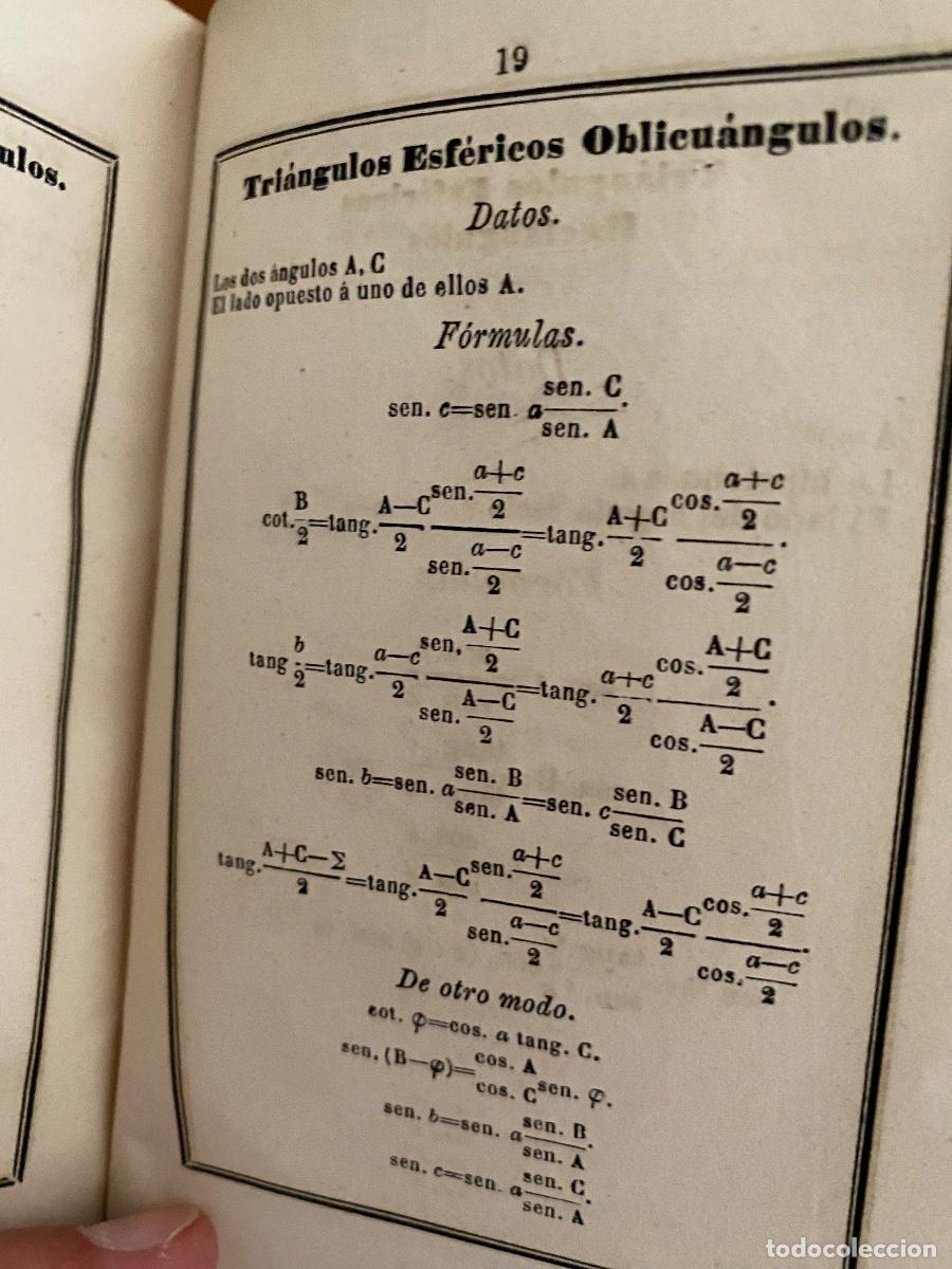 Libros antiguos: Tablas de logaritmos y f&oacute;rmulas de geometr&iacute;a. 1871. Nicol&aacute;s Arias. - Foto 3