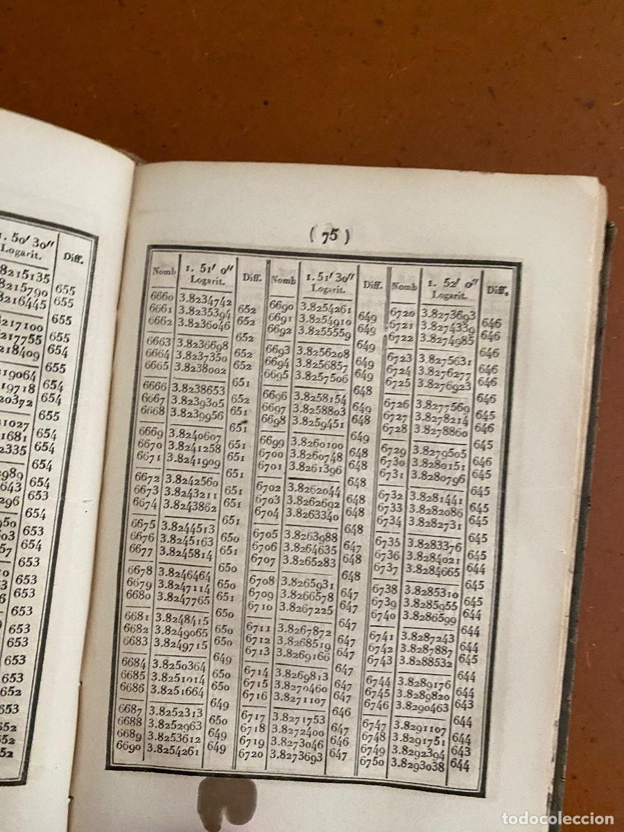 Libros antiguos: Tablas de logaritmos y f&oacute;rmulas de geometr&iacute;a. 1871. Nicol&aacute;s Arias. - Foto 4