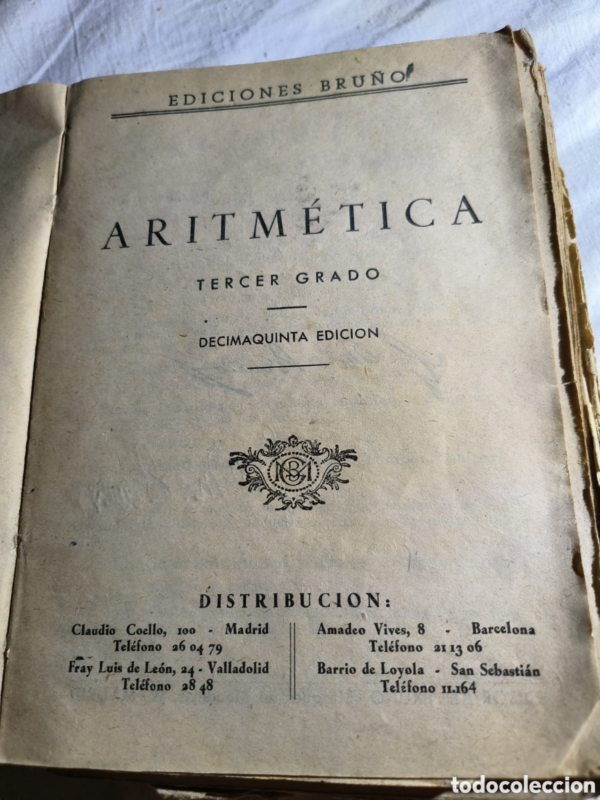 Libros antiguos: Antiguo libro de aritm&eacute;tica - Foto 2