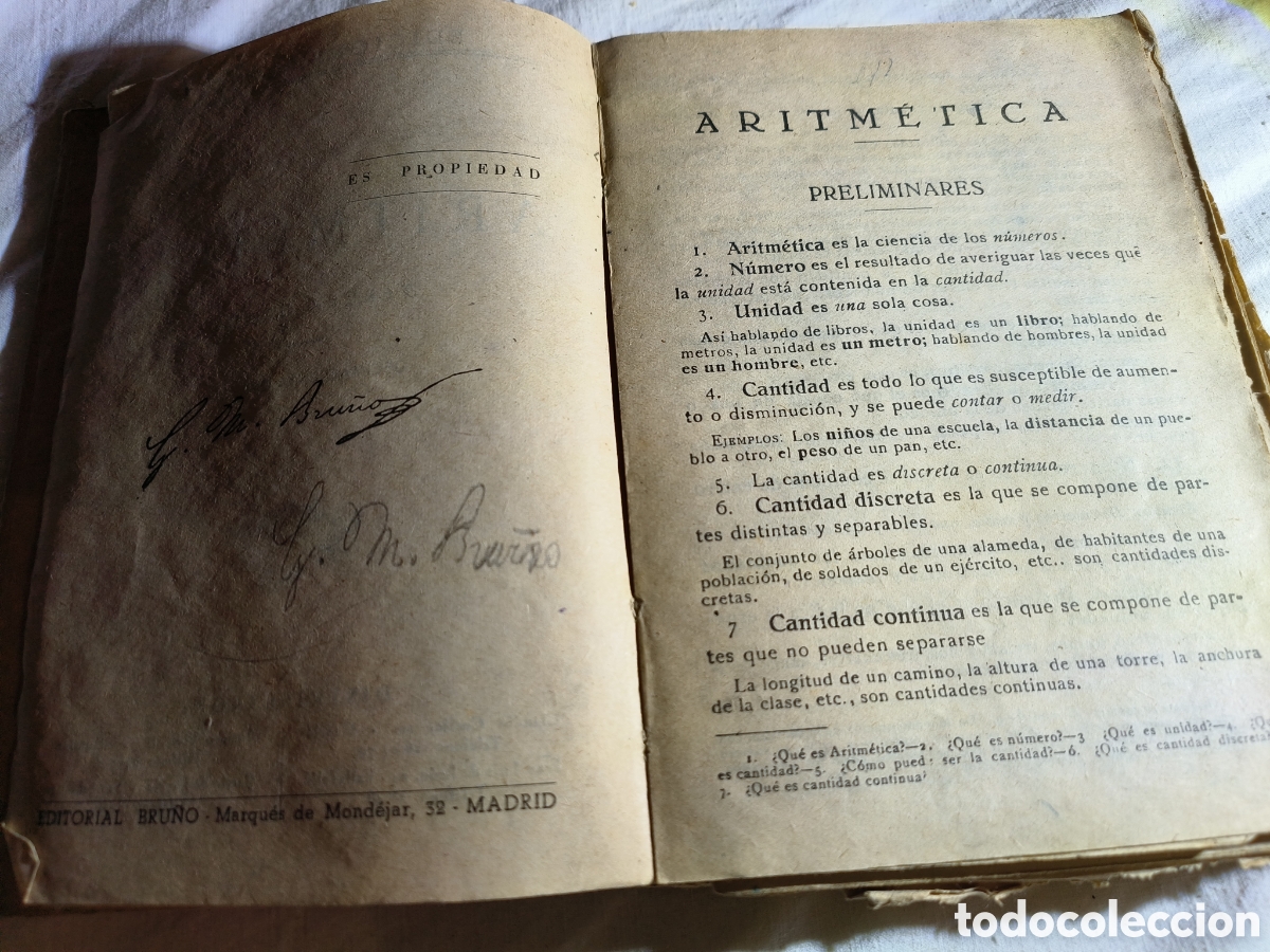 Libros antiguos: Antiguo libro de aritm&eacute;tica - Foto 3