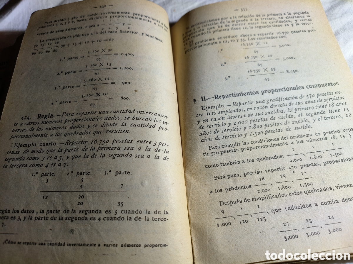 Libros antiguos: Antiguo libro de aritm&eacute;tica - Foto 5