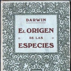 Libros antiguos: DARWIN : EL ORIGEN DE LAS ESPECIES TOMO III (PROMETEO) INTONSO