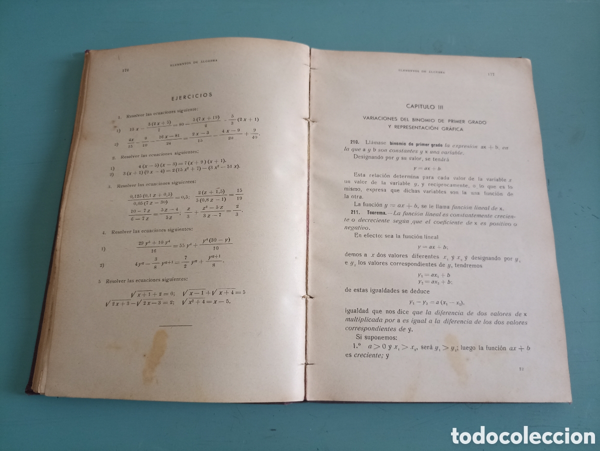 Libros antiguos: &Aacute;lgebra y Trigonometr&iacute;a. Y Elementos de Trigonometr&iacute;a Ruiz Tapiador. Toledo 1933 - Foto 4