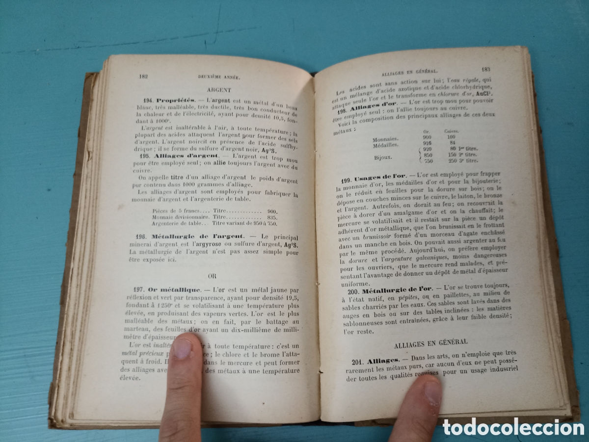 Libros antiguos: Chimie. E. Drincourt. Paris 1898 - Foto 4