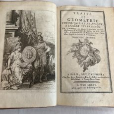 Libros antiguos: TRAITE DE GEOMETRIE...-1774(100€)