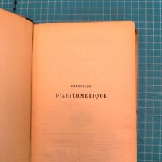 Libros antiguos: EXERCICES D'ARITHMÉTIQUE-F.G.M-1908(65€)