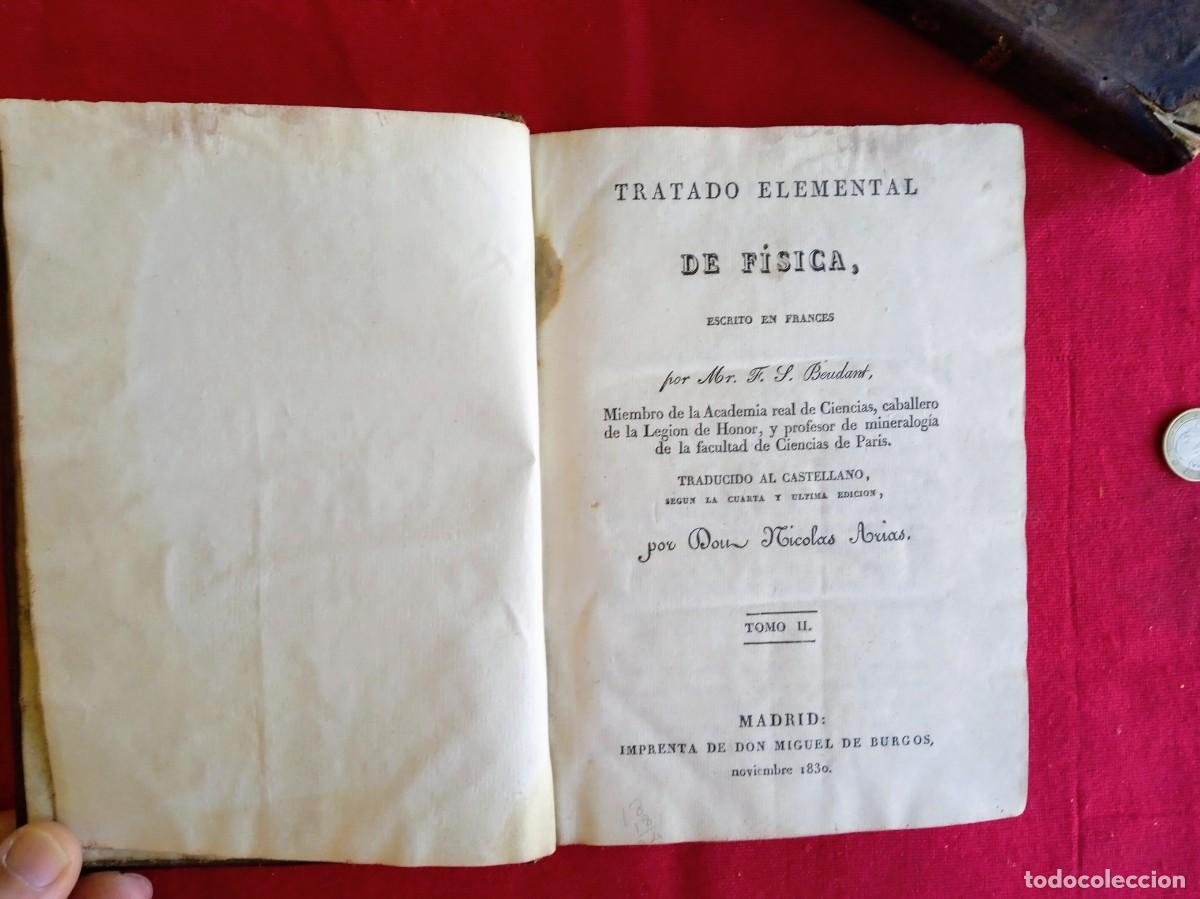 Libros antiguos: F&iacute;sica de Beudant 2 libros tomos de 1830 - Foto 1