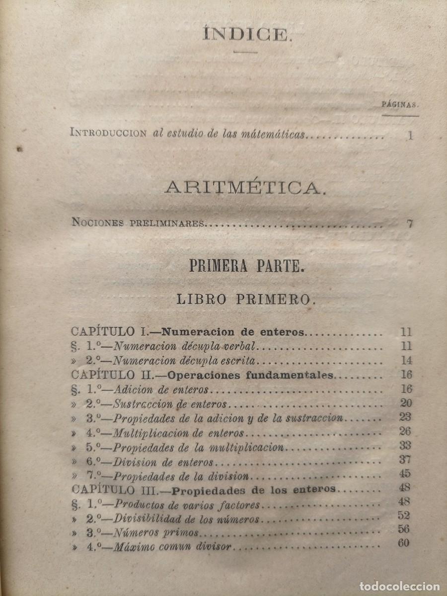 Libros antiguos: Elementos de matem&aacute;ticas 1875 - Foto 6