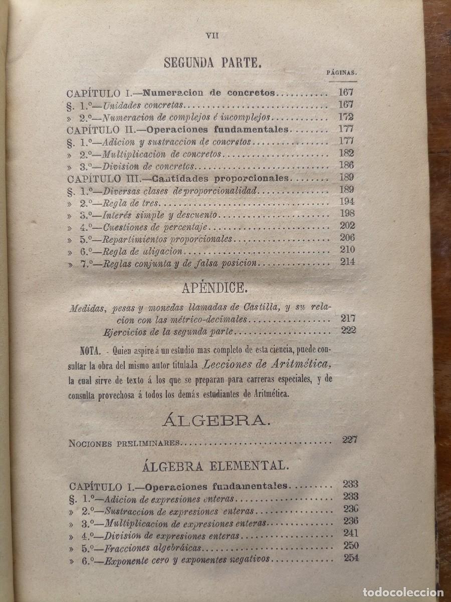 Libros antiguos: Elementos de matem&aacute;ticas 1875 - Foto 8