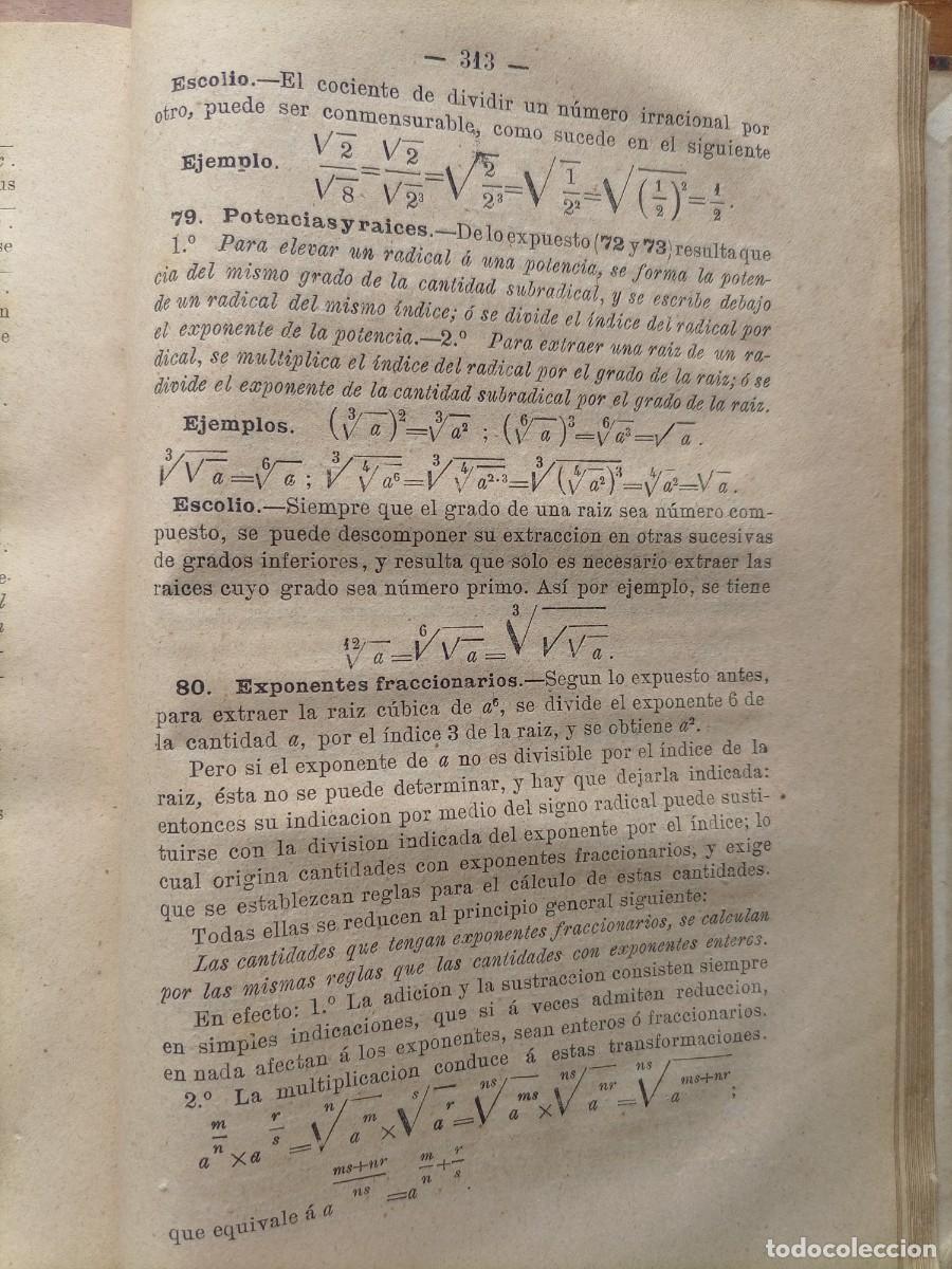 Libros antiguos: Elementos de matem&aacute;ticas 1875 - Foto 11