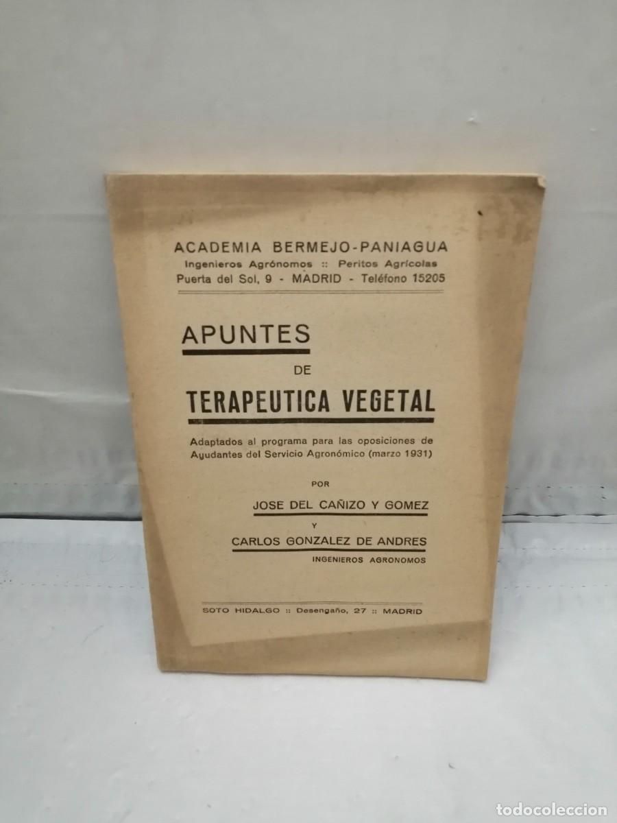 Libros antiguos: Apuntes de Terap&eacute;utica Vegetal - Foto 1