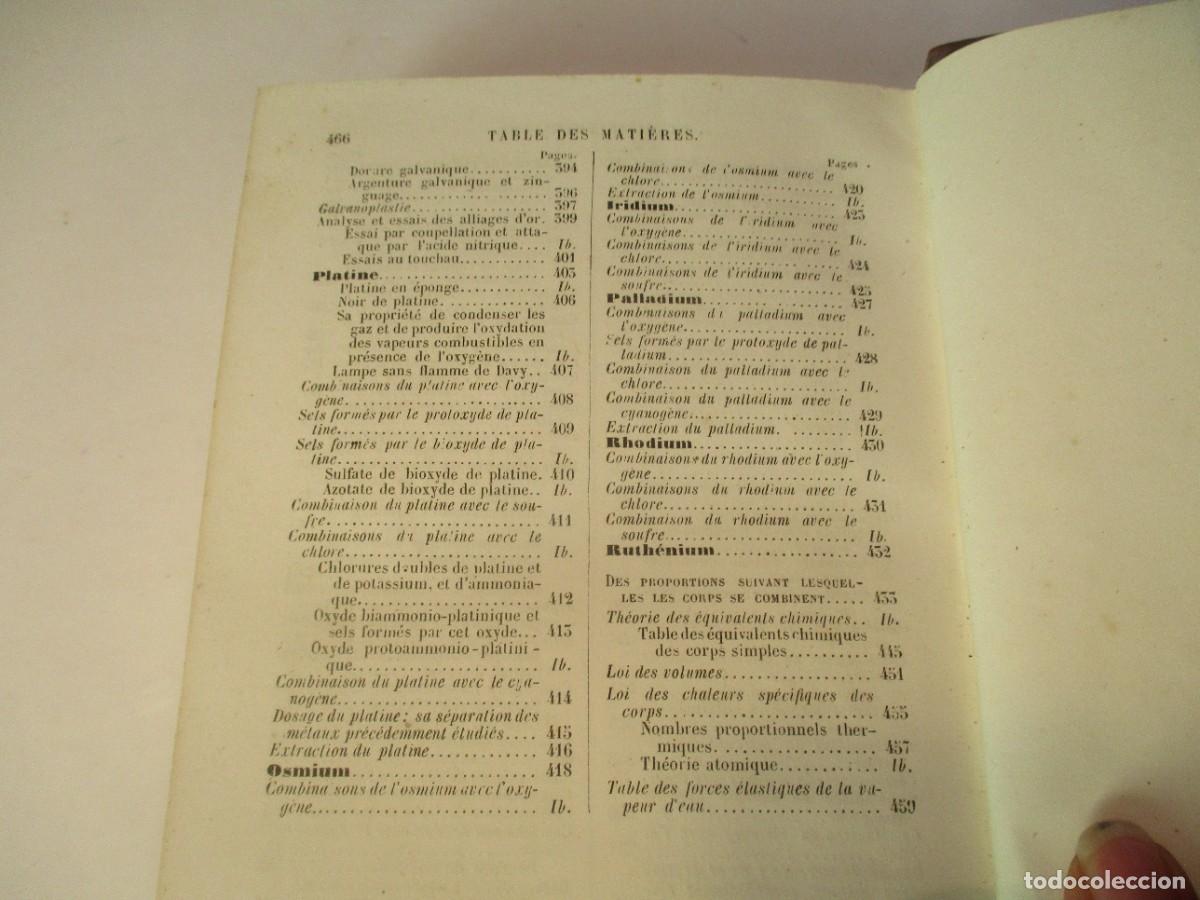 Libros antiguos: M. V. Cours &eacute;lementaire de Chimie W23427 - Foto 8